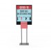 FixtureDisplays® Poster Stand Social Distancing Signage with Donation Charity Fundraising Box 11063+10073+10918-PINK